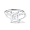 Thumbnail Image 1 of 3 CT. Emerald-Cut Certified Lab-Created Diamond Solitaire Engagement Ring in 14K White Gold (F/VS2)