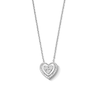 Thumbnail Image 1 of 1/10 CT. T.W. Multi-Diamond Double Frame Heart Pendant in Sterling Silver