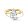 Thumbnail Image 1 of 2 CT. Pear-Shaped Certified Lab-Created Diamond Solitaire Engagement Ring in 14K Two-Tone Gold (F/VS2)