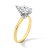 Thumbnail Image 2 of 2 CT. Pear-Shaped Certified Lab-Created Diamond Solitaire Engagement Ring in 14K Two-Tone Gold (F/VS2)