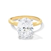 Thumbnail Image 1 of 4 CT. Oval Certified Lab-Created Diamond Solitaire Engagement Ring in 14K Two-Tone Gold (F/VS2)