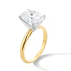 Thumbnail Image 2 of 4 CT. Oval Certified Lab-Created Diamond Solitaire Engagement Ring in 14K Two-Tone Gold (F/VS2)