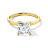 Thumbnail Image 1 of 2 CT. Princess-Cut Certified Lab-Created Diamond Solitaire Engagement Ring in 14K Two-Tone Gold (F/VS2)