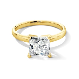 2 CT. Princess-Cut Certified Lab-Created Diamond Solitaire Engagement Ring in 14K Two-Tone Gold (F/VS2)