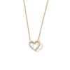 Thumbnail Image 1 of Diamond Accent Open Heart Pendant in Sterling Silver with 14K Gold Plate