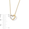 Thumbnail Image 4 of Diamond Accent Open Heart Pendant in Sterling Silver with 14K Gold Plate