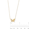 Thumbnail Image 4 of 1/10 CT. T.W. Diamond Butterfly Necklace in 10K Gold - 17”