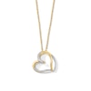 Thumbnail Image 1 of 1/10 CT. T.W. Diamond Tilted Heart Pendant in 10K Gold