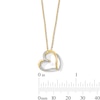 Thumbnail Image 3 of 1/10 CT. T.W. Diamond Tilted Heart Pendant in 10K Gold