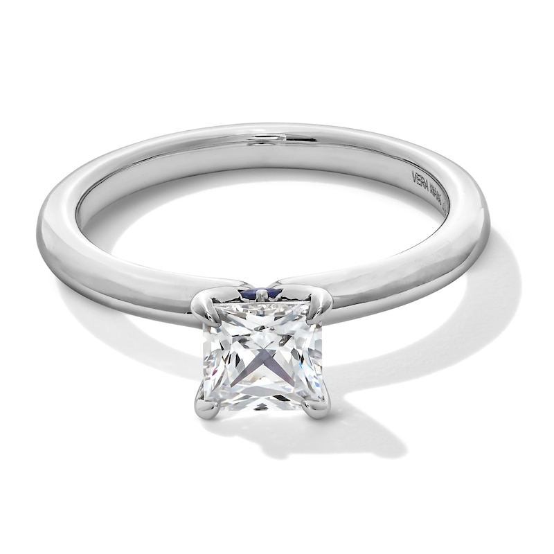 Main Image 1 of Vera Wang Love Collection 1 CT. Princess-Cut Diamond Solitaire Engagement Ring in 14K White Gold (I/SI2)