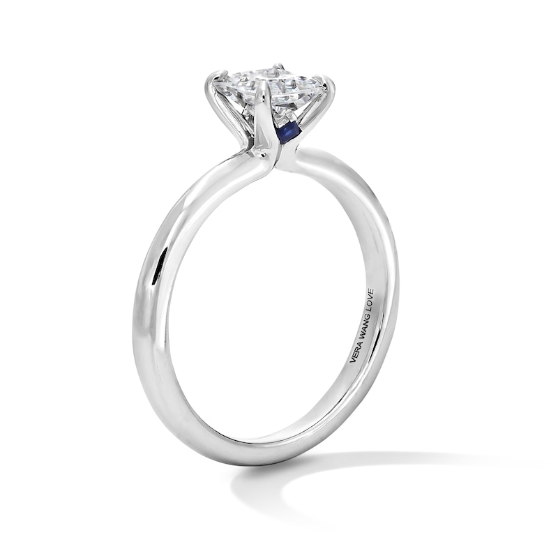 Main Image 2 of Vera Wang Love Collection 1 CT. Princess-Cut Diamond Solitaire Engagement Ring in 14K White Gold (I/SI2)