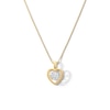 Thumbnail Image 1 of 1/3 CT. Certified Lab-Created Diamond Solitaire Heart Pendant in Sterling Silver with 14K Gold Plate (I/SI2)