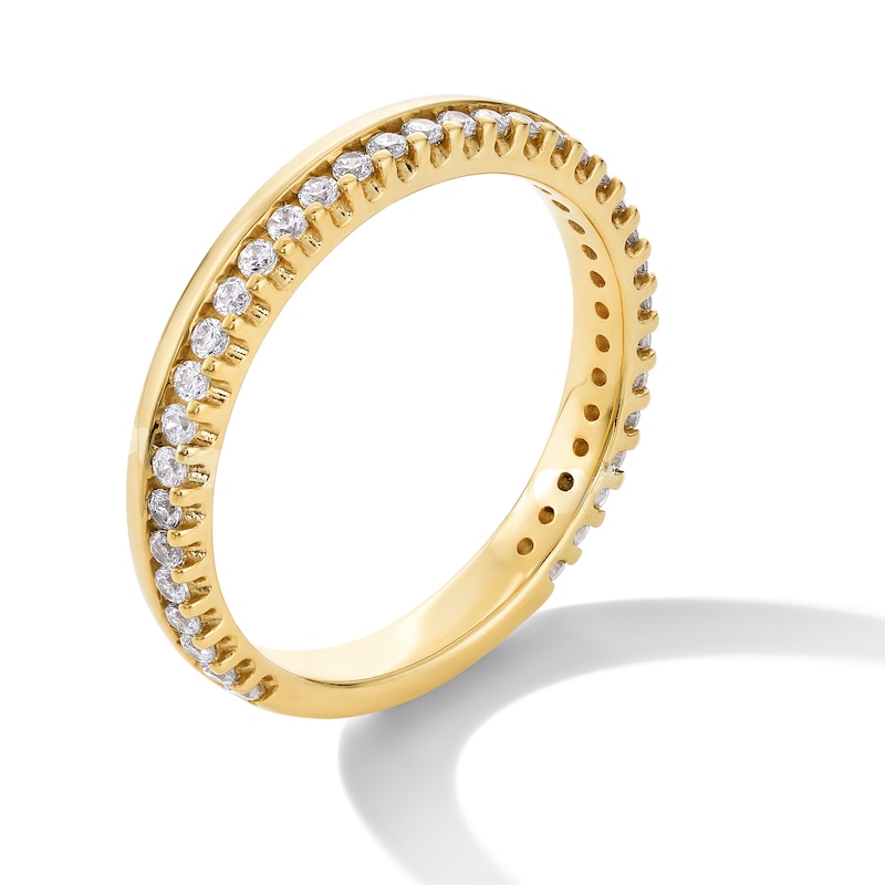 Main Image 3 of 1/3 CT. T.W. Certified Lab-Created Diamond Double Row Band in 10K Gold (F/VS2)