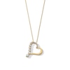 Thumbnail Image 1 of 1/2 CT. T.W. Journey Certified Lab-Created Diamond Tilted Heart Pendant in 10K Gold (I/SI2)