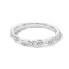 Thumbnail Image 1 of 1/8 CT. T.W. Diamond Twist Band in 10K White Gold