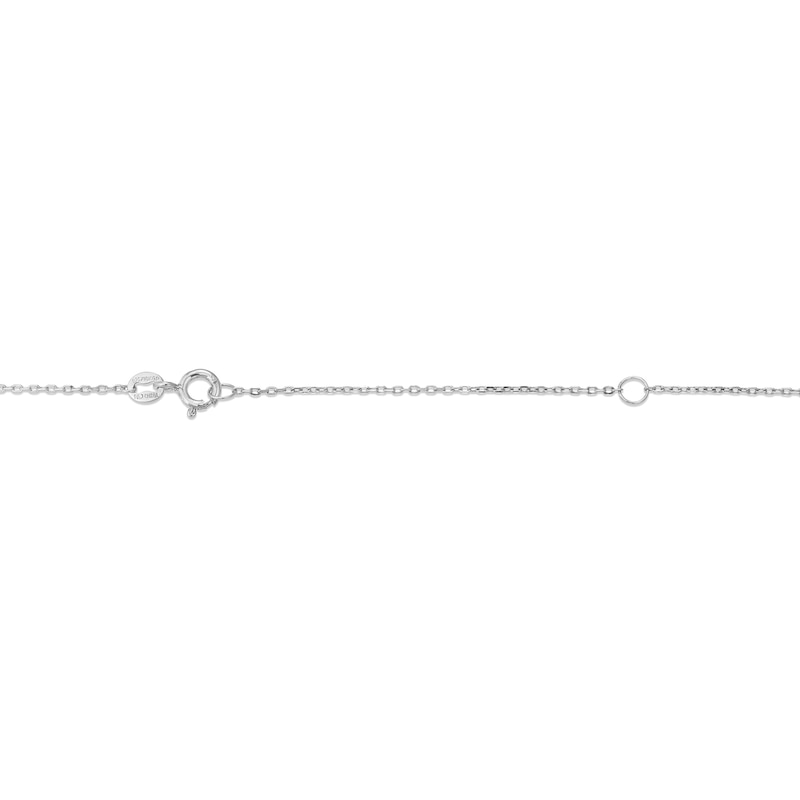 Main Image 4 of 1/10 CT. T.W. Diamond Puzzle Necklace in Sterling Silver