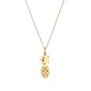 Thumbnail Image 3 of 1/10 CT. T.W. Diamond Pineapple Pendant in Sterling Silver with 18K Gold Plate