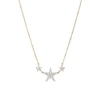 Thumbnail Image 1 of 1/5 CT. T.W. Diamond Triple Star Necklace in Sterling Silver with 18K Gold Plate