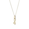 Thumbnail Image 2 of 1/20 CT. T.W. Diamond Awareness Ribbon Pendant in Sterling Silver with 18K Gold Plate