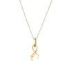 Thumbnail Image 3 of 1/20 CT. T.W. Diamond Awareness Ribbon Pendant in Sterling Silver with 18K Gold Plate