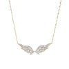 Thumbnail Image 1 of 1/4 CT. T.W Diamond Angel Wings Necklace in Sterling Silver with 18K Gold Plate