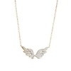 Thumbnail Image 2 of 1/4 CT. T.W Diamond Angel Wings Necklace in Sterling Silver with 18K Gold Plate