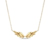 Thumbnail Image 3 of 1/4 CT. T.W Diamond Angel Wings Necklace in Sterling Silver with 18K Gold Plate