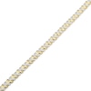 Thumbnail Image 2 of Diamond Accent Layered Chevron Link Bracelet in Sterling Silver with 18K Gold Plate - 7.25”