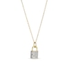 Thumbnail Image 2 of 1/5 CT. T.W. Diamond Padlock Pendant in Sterling Silver with 18K Gold Plate