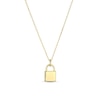 Thumbnail Image 3 of 1/5 CT. T.W. Diamond Padlock Pendant in Sterling Silver with 18K Gold Plate