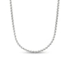 Thumbnail Image 2 of Diamond Accent Alternating San Marco Chain Necklace in Sterling Silver