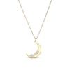 Thumbnail Image 1 of 1/15 CT. T.W. Diamond Crescent Moon Pendant in Sterling Silver with 18K Gold Plate