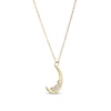 Thumbnail Image 2 of 1/15 CT. T.W. Diamond Crescent Moon Pendant in Sterling Silver with 18K Gold Plate