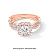 Thumbnail Image 4 of 1-1/2 CT. T.W. Certified Lab-Created Diamond Cushion Frame Twist Shank Engagement Ring in 14K Rose Gold (F/SI2)