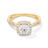 Thumbnail Image 1 of 1-1/2 CT. T.W. Certified Lab-Created Diamond Cushion Frame Twist Shank Engagement Ring in 14K Gold (F/SI2)