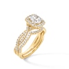 Thumbnail Image 2 of 1-1/2 CT. T.W. Certified Lab-Created Diamond Cushion Frame Twist Shank Engagement Ring in 14K Gold (F/SI2)