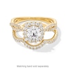 Thumbnail Image 3 of 1-1/2 CT. T.W. Certified Lab-Created Diamond Cushion Frame Twist Shank Engagement Ring in 14K Gold (F/SI2)