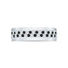 Thumbnail Image 4 of Men’s 1/2 CT. T.W. Black and White Diamond Alternating Double Row Band in 10K White Gold - Size 10