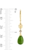 Thumbnail Image 2 of Pear-Shaped Jade and Diamond Accent Drop Earrings in 14K Gold