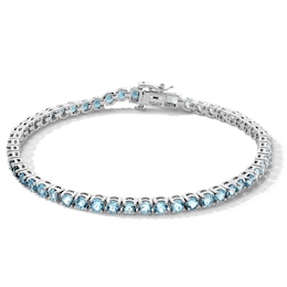 Blue Topaz Ombré Tennis Bracelet in Sterling Silver - 7.5&quot;