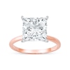 Thumbnail Image 1 of 4 CT. Princess-Cut Certified Lab-Created Diamond Solitaire Engagement Ring in 14K Two-Tone Gold (F/VS2)