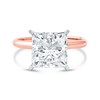 Thumbnail Image 3 of 4 CT. Princess-Cut Certified Lab-Created Diamond Solitaire Engagement Ring in 14K Two-Tone Gold (F/VS2)