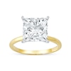 Thumbnail Image 1 of 4 CT. Princess-Cut Certified Lab-Created Diamond Solitaire Engagement Ring in 14K Two-Tone Gold (F/VS2)