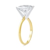 Thumbnail Image 2 of 4 CT. Princess-Cut Certified Lab-Created Diamond Solitaire Engagement Ring in 14K Two-Tone Gold (F/VS2)