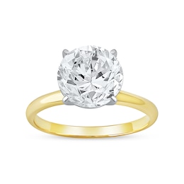 4 CT. Certified Lab-Created Diamond Solitaire Engagement Ring in 14K Two-Tone Gold (F/VS2)