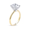 Thumbnail Image 2 of 3 CT. Oval Certified Lab-Created Diamond Solitaire Engagement Ring in 14K Two-Tone Gold (F/VS2)