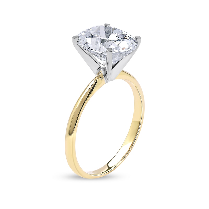 Main Image 2 of 3 CT. Oval Certified Lab-Created Diamond Solitaire Engagement Ring in 14K Two-Tone Gold (F/VS2)