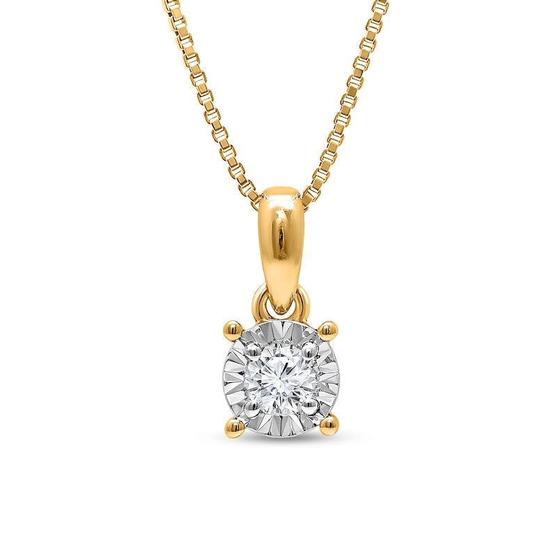 Main Image 3 of 1/4 CT. T.W. Certified Lab-Created Diamond Solitaire Pendant and Stud Earrings Set in Sterling Silver with Gold Plate