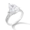 Thumbnail Image 3 of 4-5/8 CT. T.W. Pear-Shaped Certified Lab-Created Diamond Leaf-Sides Engagement Ring in 14K White Gold (F/VS2)