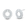 Thumbnail Image 1 of 1 CT. T.W. Certified Lab-Created Diamond Double Circle Stud Earrings in Sterling Silver (I/SI2)